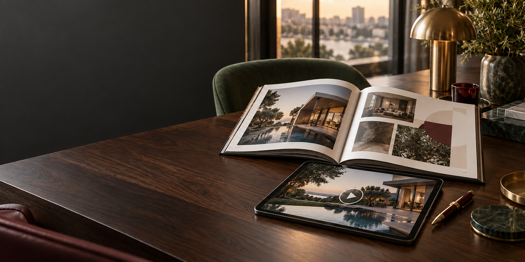 Concept artwork showing a multimedia business publication